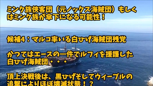 ワンピース予想 今後麦わら海賊団の傘下になりそうな海賊団のまと Video Dailymotion