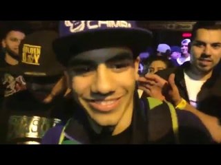 El Chimpa after his KO win Leo Santa Cruz talking about the fight