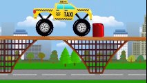 Police Car Cartoon For Children, Trucks and Prams, Bus Tow, COLORS with School Buses