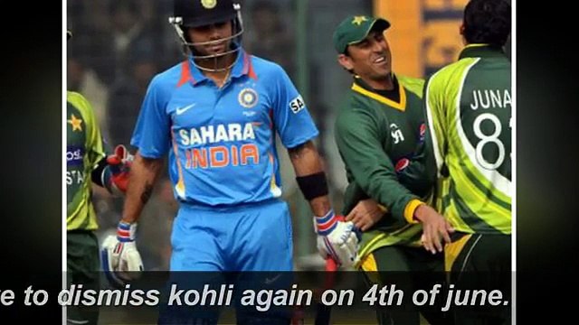 Junaid khan Dismissed 3 times to virat kohli in 4 matches