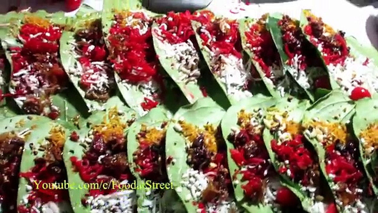 Indian Street Food - Mitha Pan (Sweet Betel Leaf) - Street Food India Kolkata - Food Street