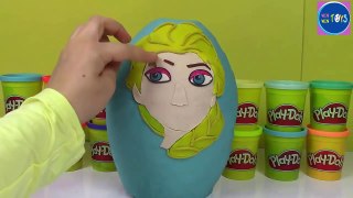 Play Doh Frozen Dough Easter Egg On Toys Surprise Eggs Disney Frozen Elsa New Barbie Doll Toys