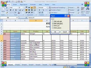 MS Excel 2007 Tutorial in Hindi   Home Tab Cells Block Insert,Delete,Format & Editing Block etc