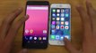 Huawei nexus 6p android nougat vs iphone 6s ios 9.3 speed test !!!!!!