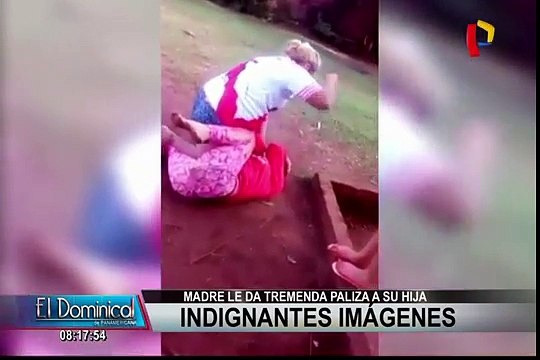 Graban a mujer argentina ¡dando brutal golpiza a su hija! en plena calle