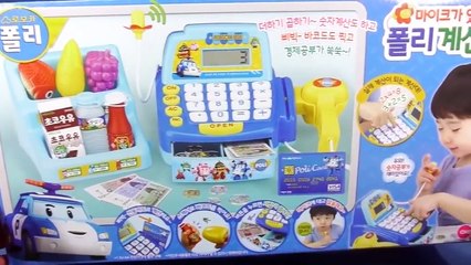 Cash Register Shop Market Robocar Poli Toy Surprise Eggs Toys