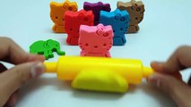 Learn Colors Play Doh Hello Kitty Molds fwefFun & Cre