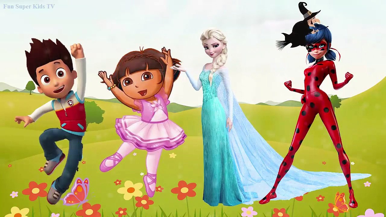 Wrong Dress Paw Patrol Frozen Elsa Dora Miraculous Ladybug Finger Family Song Colors for Kids