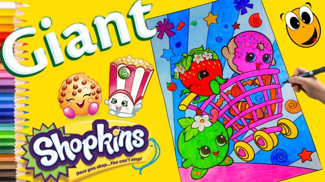 Shopkins Crayola GIANT Coloring Book ❤ colored pencils washable markers ❤ KOKI DISNEY TOYS SURPRISES