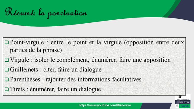 La ponctuation deuxième partie : point-virgule, virgule, guillemets, parenthèses, tirets