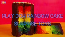 Play Doh Rainbow Cake Surprise _ Spiderman, Frozen, asdAngry Birds & Shopkins Surprises _ ABC Unboxi