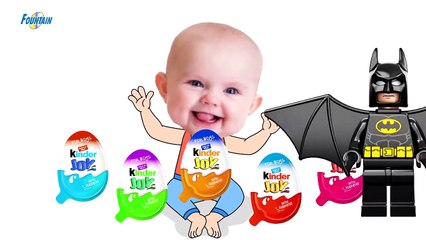 Bad Baby crying and learn colors-Colorful Kinderjoy Vs Batdsaman (Cars For Kids TV)