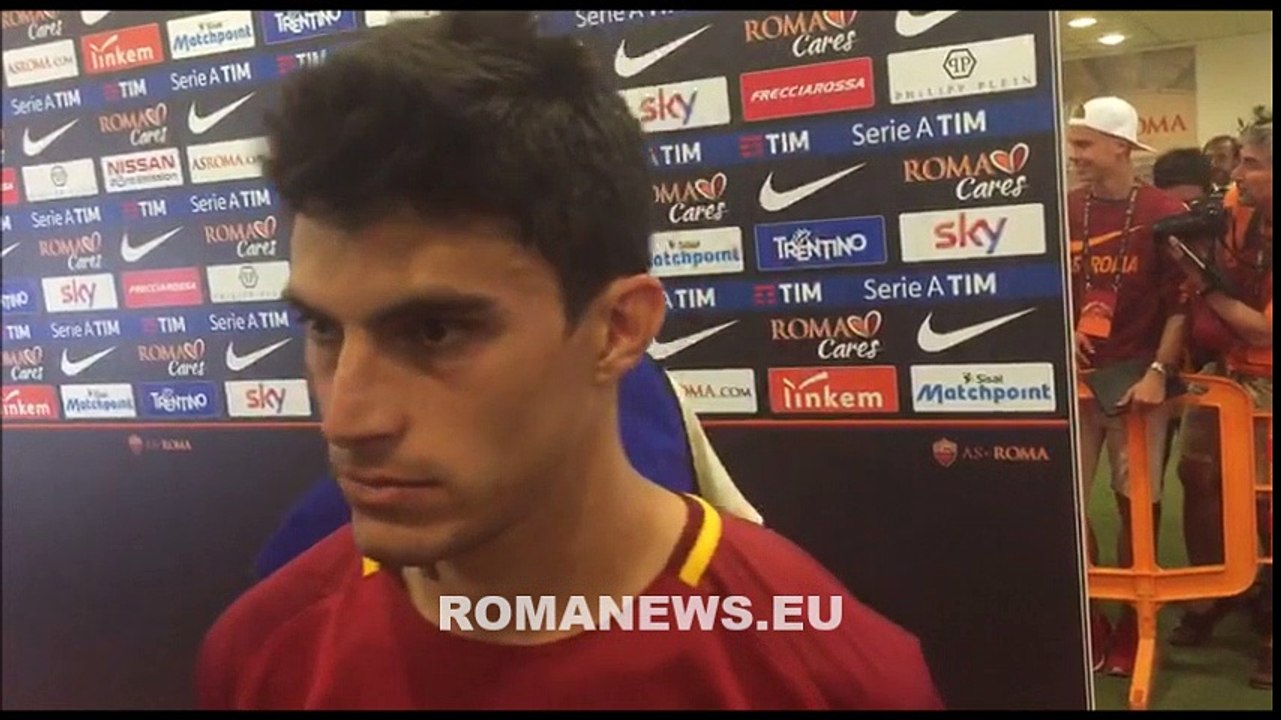 Perotti in zona mista dopo Roma-Genoa