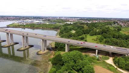 River Orwell Ipswich by Drone