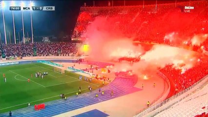 كراكاج  خرافي من جماهير مولودية الجزائر فيراج سيد يبدع في الداربي العاصمي MCA 1-0 CRB