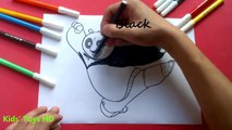 Drawing Panda Po Coloring Pages Kung Fu Panda How to Color Panda Toy Freaks