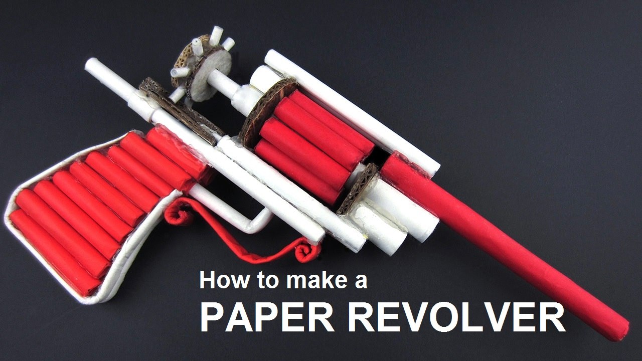 How to Make an Automatic Paper Revolver That Shoots 6 Bullets With ...