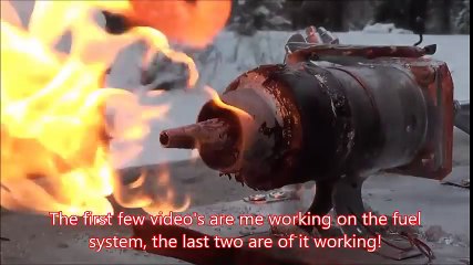 Homemade  TURBO-JET ENGINE  running.