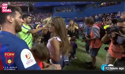 Le baiser entre Antonella et Lionel Messi