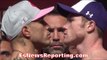 Miguel Cotto vs Saul Alvarez LONG INTENSE FACE OFF - EsNews Boxing
