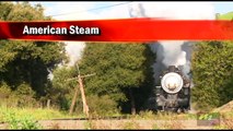 Lots of Big American Steam Trains thunder on by