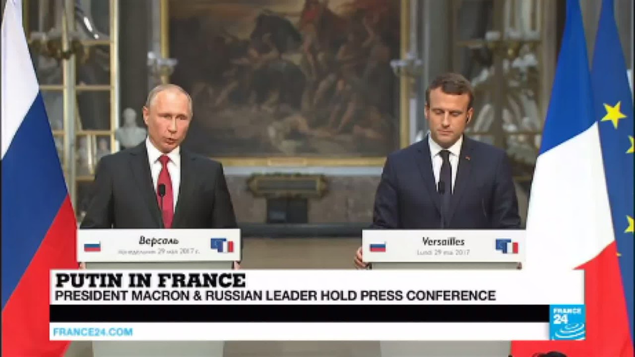 Putin in Versailles: "It's my first time in Versailles!"