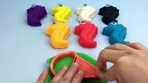 Play and Learn Colours with Play Doh Seahorses with Ice Cream Bell and Pumpkin Cutters