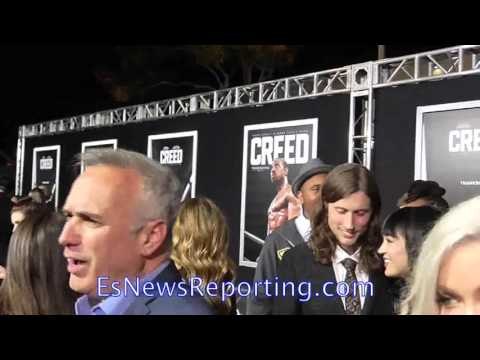 CREED Red Carpet Arnold Schwarzenegger , Sylvester Stallone & Oscar Dela Hoya - EsNews Boxing