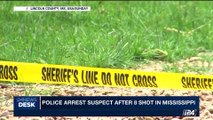 i24NEWS DESK | Police arrest suspect after 8 shot in Mississippi | Monday, May 29th 2017