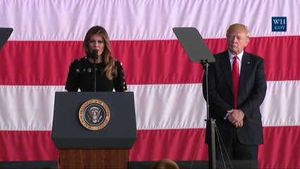 Stunning First Lady Melania Trump Reflects On Trip With Soldiers