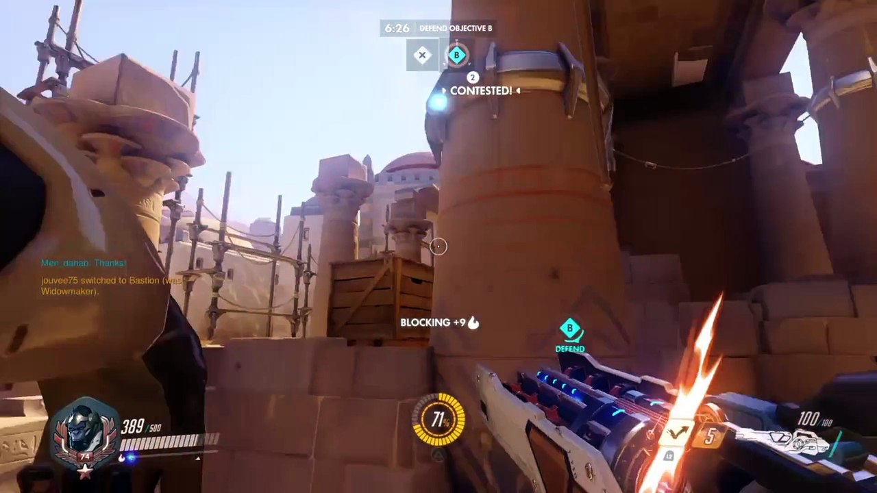 Overwatch: Nothing much, just chilling on a back of a Bastion.