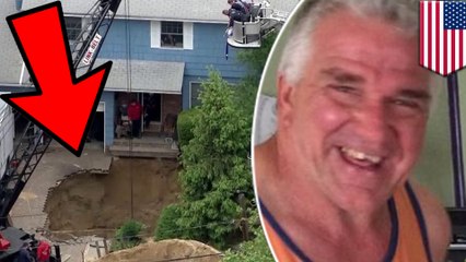 Giant cesspool sinkhole swallows man alive
