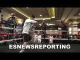 RANDY CABALLERO working out for lee haskins cotto vs canelo - EsNews Boxing