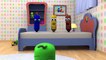 Five Little Monkeys - 3D Nursery Rhymes _ Color Crew 3-D Animation _ 3D Rhymes for Kids _ BabyFi