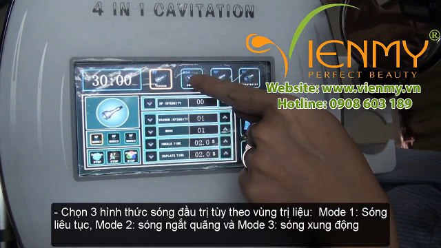 (5) Máy giảm béo thon gọn toàn thân S364 - Công ty Viên Mỹ hướng dẫn