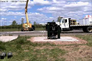 crash test-active energy absorption net barrier crash test certification