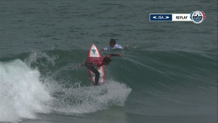 Adrénaline - Surf : La meilleure vague du neuvième jour des Mondiaux de Biarritz pour Jhony Corzo