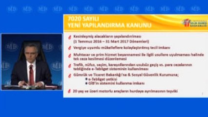 Bakan Ağbal'dan Yapılandırma Kanunlarına İlişkin Açıklama
