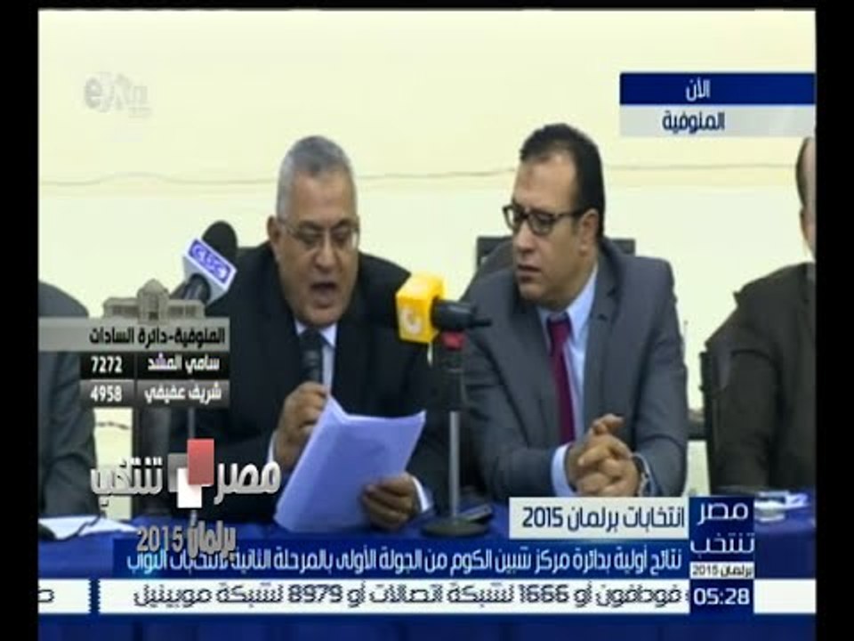 #مصر_تنتخب |  نتائج أولية بدائرة مركز شبين الكو...