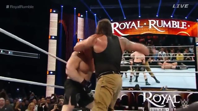 WWE Brock Lesnar Destroys Braun Strowman The Beast Meets The Monster HD