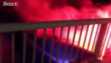 Köprüde asılı Fenerbahçe bayrağı indirildi