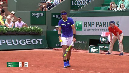 Roland-Garros 2017 : Paire prend le service de Nadal et enflamme le Lenglen ! (1-6, 3-1)