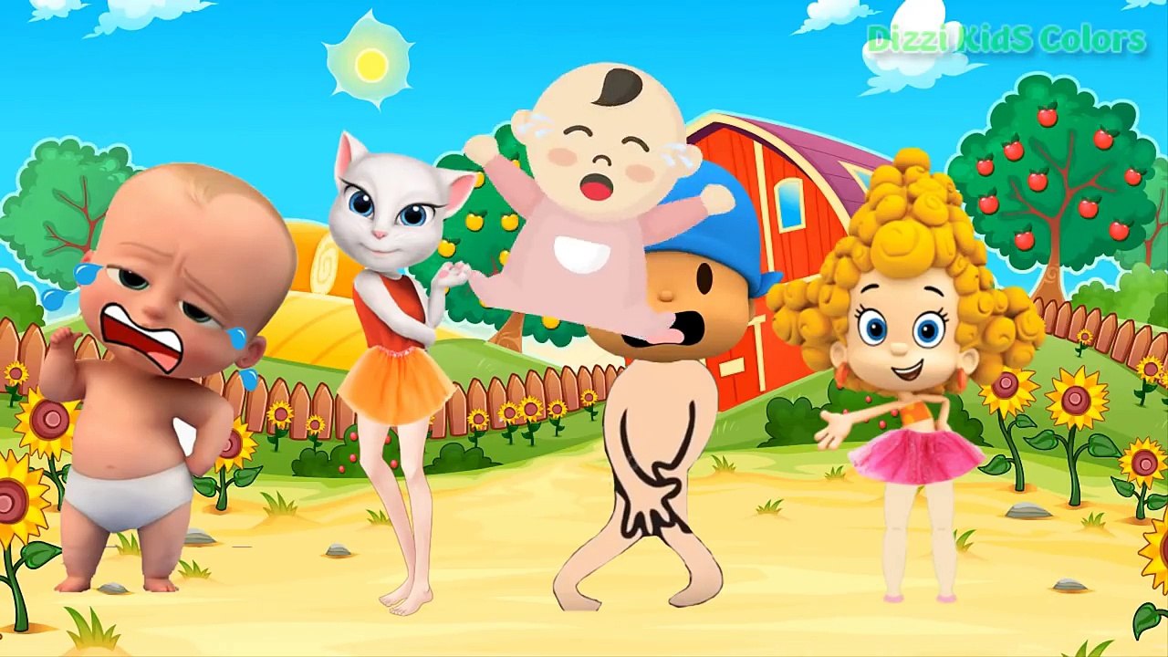Wrong Clothes Bubble Guppies Boss Baby POCOYO Talking Angela Finger Family Song Nursery Rhymes