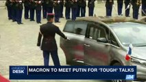 i24NEWS DESK | Macron to meet Putin for 'tough' talks | Monday, May 29th 2017