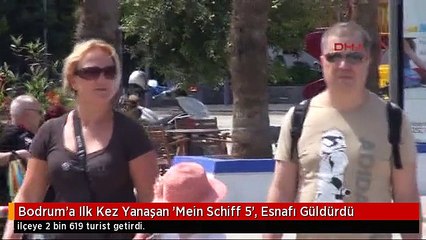 Bodrum'a Ilk Kez Yanaşan 'Mein Schiff 5', Esnafı Güldürdü