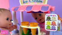 Кукла Беби Бон ТЕЛЕЖКА С МОРОЖЕНЫМ Играем в куклы Как МАМА : Baby doll ICE CREAM TRUCK Toy