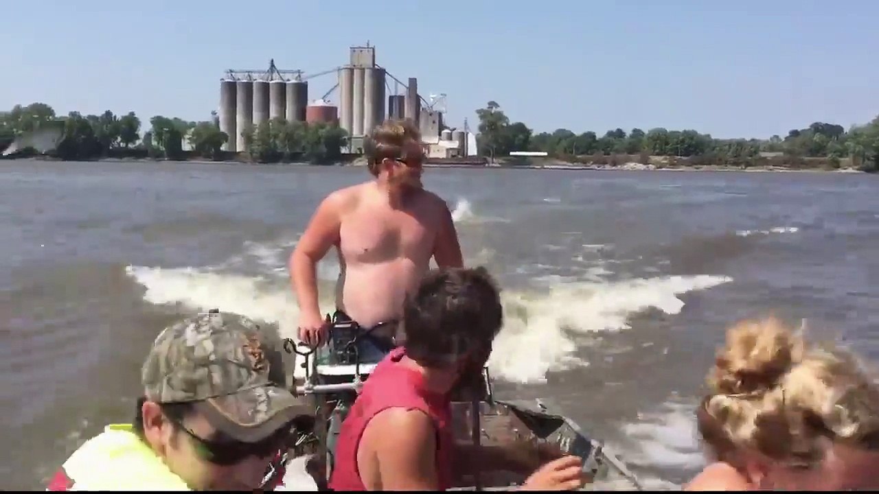 Women gets slapped by a salmon