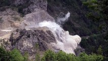 Impressionnant : Regardez l'incroyable explosion des tirs de mines en Ubaye de ce lundi