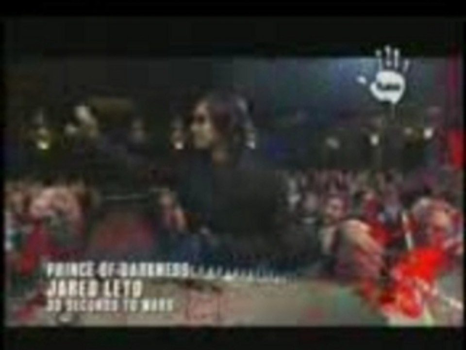 Jared Leto accepting Prince of Darkness award