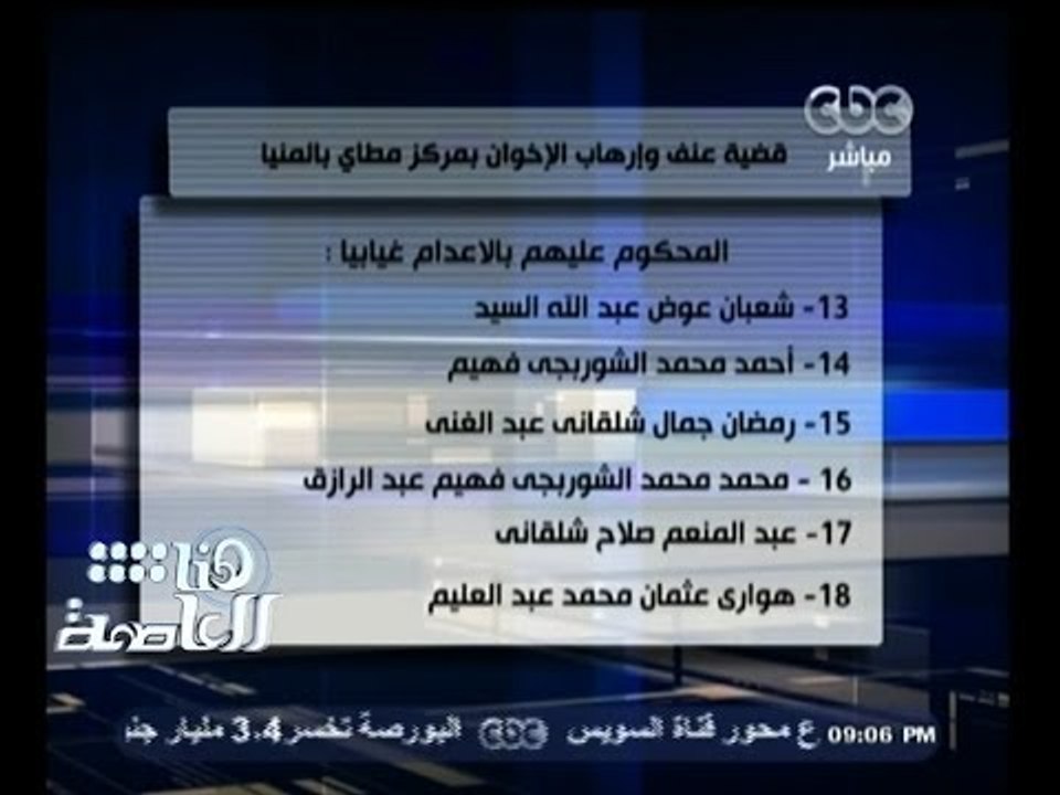 #هنا_العاصمة | جنايات #المنيا تحكم على #بديع مرشد #الإخوان و 683 آخرين بالإعدام